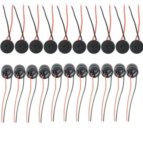 Xnrtop DC 12 V Wired Connector Active Electronic Buzzer 85 dB 20 PCS