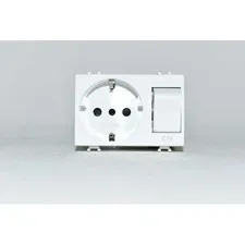 ABB 2CSK1325CH Schuko Interlocked Socket with Autom. Magnetothermal 2P+N 16Amp 2