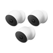 Google Nest 1080p Indoor/Outdoor Battery-Operated Security Camera 2nd Gen - 3PK