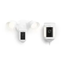 Floodlight Cam plus with  Spotlight Cam Plus, Plug-In White
