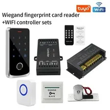 Access Control Kit 4G WiFi Panel Fingerprint Reader Wiegand 26 34 Door System