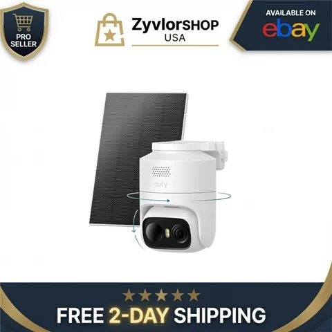 eufy Security eufyCam C37 Solar Wireless Outdoor Camera 2K Resolution
