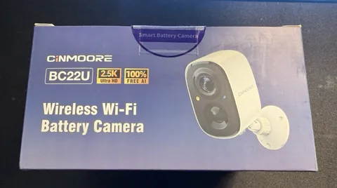 CINMOOORE BC22U 2.5K Wi-Fi Battery Camera Full Color Night Vision 2-Way Audio