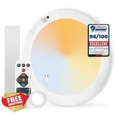 Combuh Rechargeable Shower Light 1pack Round 3CCT Motion