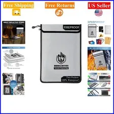 Fireproof Waterproof Document Bag 15x11 Grey  Certified
