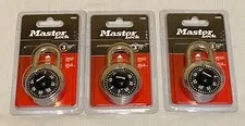 New 3Pack Master Lock 1500D Silver Security Combination Dial Padlock 3/4" Safety