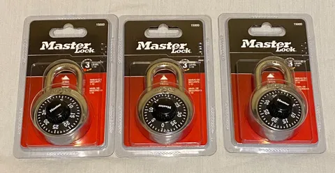New 3Pack Master Lock 1500D Silver Security Combination Dial Padlock 3/4" Safety
