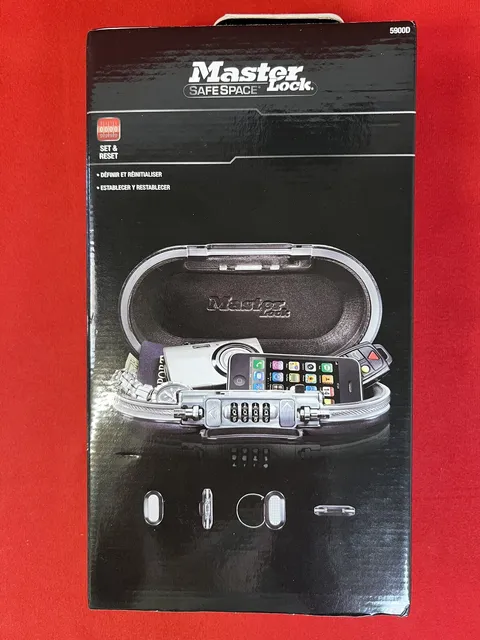 Master Lock Portable Small Lock Box, Set Your Own Combination Lock Portable Safe
