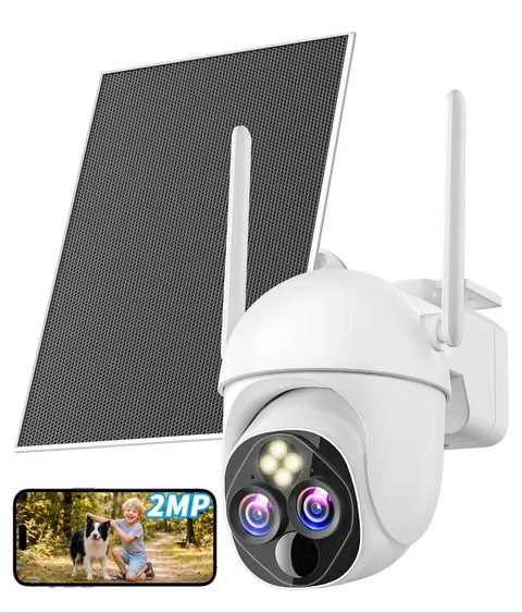 DIDseth Dual-Lens Solar Security Cameras Wireless Outdoor, 10x Zoom to P45-K