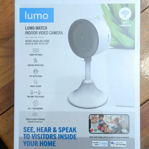 Lumo Watch Indoor Wi-Fi IP Camera 1080p Night Vision Two-Way Audio Alexa