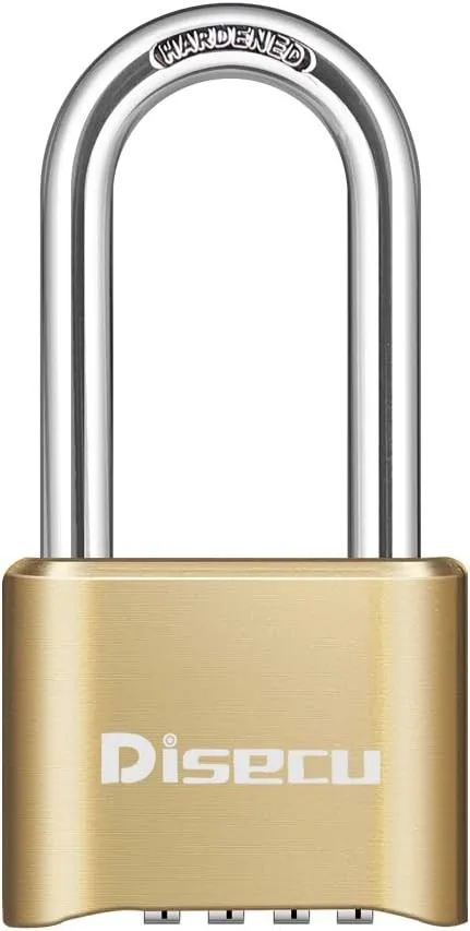 1 Pack Heavy Duty 4 Digit Combination Lock, 2.5 Inch Long Shackle Outdoor