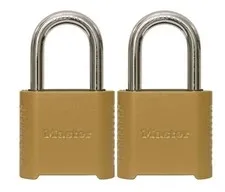 (CE) NEW! MASTER 875TLF 1-1/2" OUTDOOR COMBINATION LOCK 2-PACK - SUPER FAST SHIP