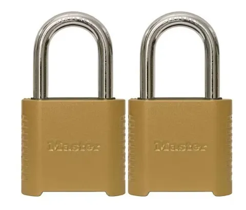 (CE) NEW! MASTER 875TLF 1-1/2" OUTDOOR COMBINATION LOCK 2-PACK - SUPER FAST SHIP