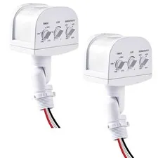 240° Motion Sensor Light, 5-300LUX Adjustable, 3 Modes, 60 Ft Range, Dusk to Daw