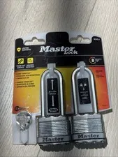 2 Pk Master Lock M1XTLJ Heavy Duty Outdoor Padlock Keyed-Alike 2-1/2” Shackle