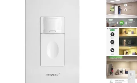 Motion Sensor Light Switch, No Neutral Wire Required, No Ground Wire