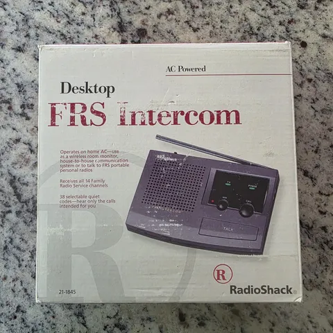 RADIO SHACK AC POWERED DESKTOP FRS INTERCOM MODEL 21-1845 NIB