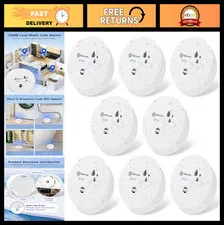 8 Pack Water Leak Detectors - 100dB Sensor Alarms for Home, Basement, Garage & M