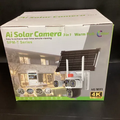Ai Solar Camera 3 In 1 SPM-T Series Outdoor Security Camera 4K Ultra HD 4G Wifi