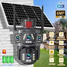 Upgraded Solar Battery Powered Wireless WiFi Home Security Camera Outdoor CCTV