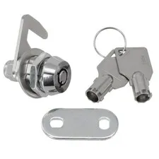 Tool Box Lock Cylinder Tubular Camlock 90 Degree Hook Cam Replacement Lock & Key
