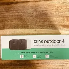 Blink Outdoor 4 (4th Gen 2025) Wireless Security Camera + Sync Module, 2 Cameras