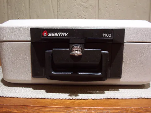 Sentry 1100 Portable Fire Safe Security Box Chest Lockbox with 1 Key