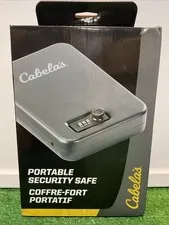 Cabelas Portable Security Safe W/ Combination Lock, Foam Pad, 1500-lb Cable NIB