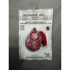 Simply Southern Personal Alarm 140dB Pink Reef LED Flashlight Keychain Safety