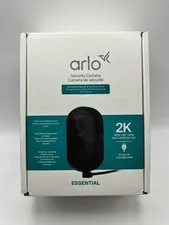 Arlo Essential 3 Outdoor 2K Security Camera Plug-In Powered w/ Color Night Visio