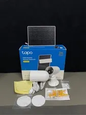 TP-Link SolarCam 2K, Outdoor Battery Camera W/Solar Panel Base, Wireless Camera,