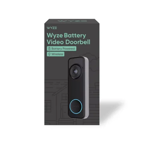 Wyze Battery Video Doorbell with 1536x1536 HD, Wireless/Wired Security Camera