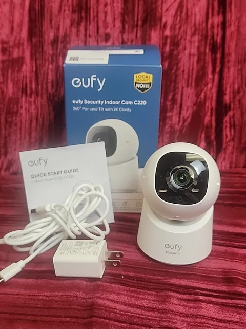Eufy C220 Wireless Indoor Pan and Tilt 2K Security Surveillance Camera Open Box