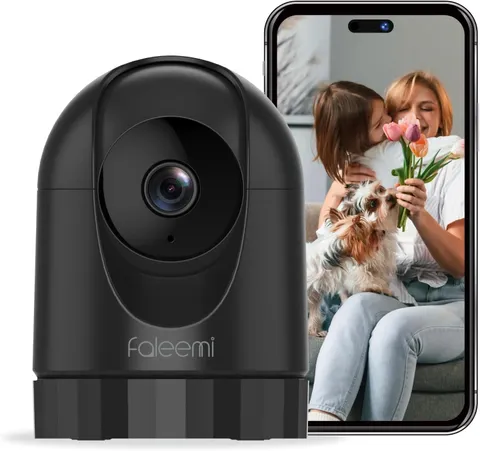 2K Pan/Tilt Indoor Wifi Security Camera with Motion Detection & Auto Tracking, N