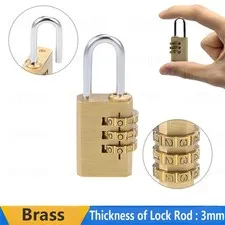 3 Digit Combination Padlock Heavy Duty Outdoor Lock Gym Travel Luggage Locker