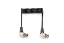 Coiled BNC Cable 3G SDI Right-Angle Connectors 10 to 20 Inch for Video Equipment