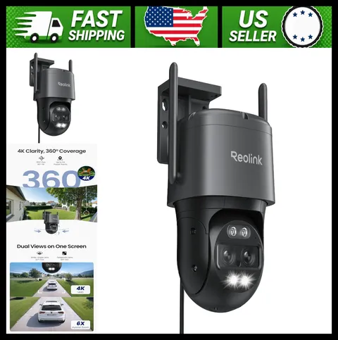 Reolink 4K Outdoor WiFi Security Camera Dual Lens PTZ Auto Tracking