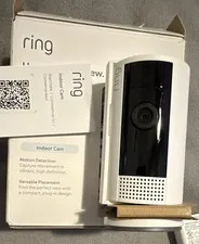Ring Indoor Cam Wi‑Fi HD Indoor IP Security Camera, Motion Detection, White