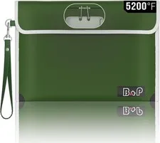 Fireproof Bag 5200°F Heat Insulated Waterproof Fireproof Money Bag 11”X 7.7”