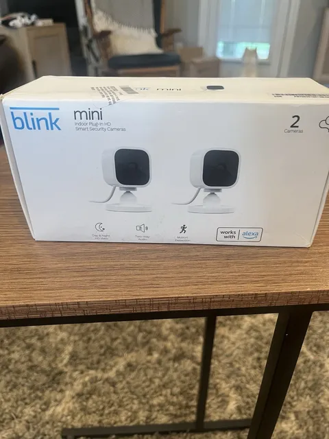 Blink Mini 2-Pack 1080p HD Indoor Plug-In Wi-Fi Cameras Motion/2-Way Audio