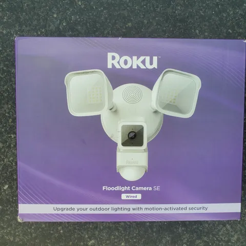 Roku Smart Home Floodlight Camera SE Wi-Fi Connected, Wired Surveillance Camera