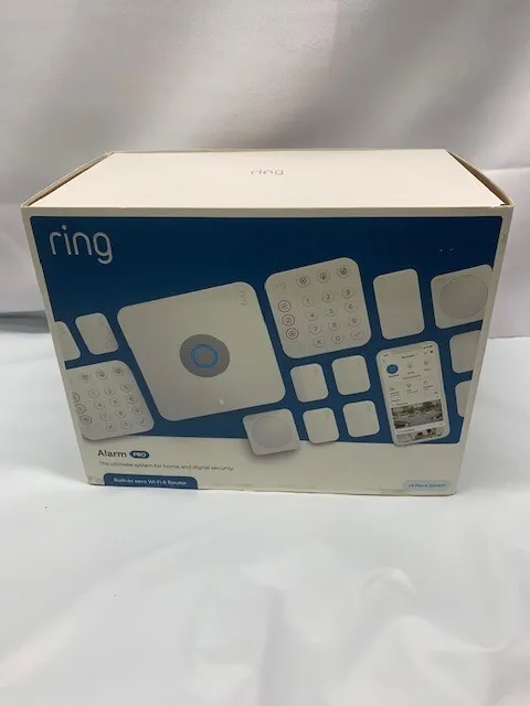 ring Alarm Pro 14 Piece System With Built In eero Wi-Fi 6 Router Z Wave*New