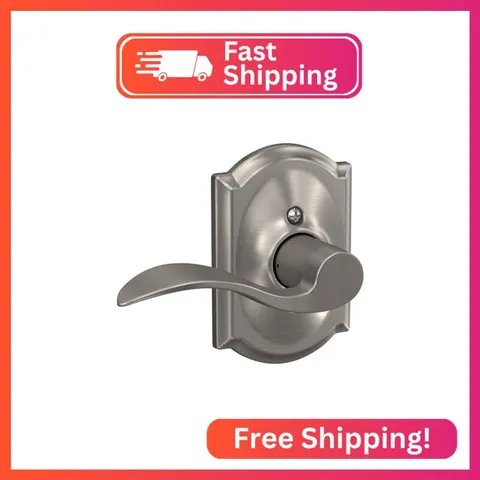 SCHLAGE Accent Non-Turning Dummy Door Handle, Left Handed, Satin Nickel