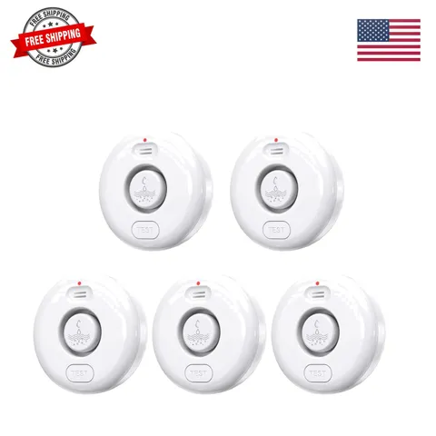 5 Pack Water Leak Alarm Detector, 120dB Loud Alert,  Waterproof | Water Senso...