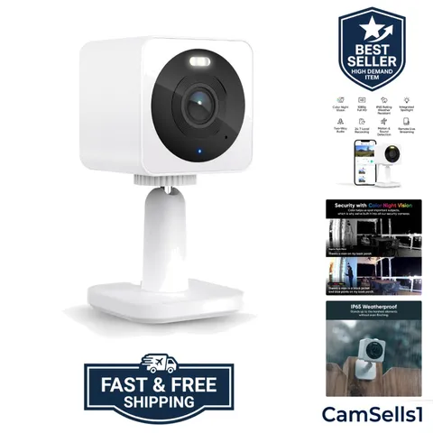 Cam OG Indoor/Outdoor 1080p Wi-Fi Smart Home Security Camera, Waterproof Outd...