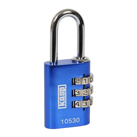 Kasp K10530BLUD Aluminum Combination Lock 30mm Blue