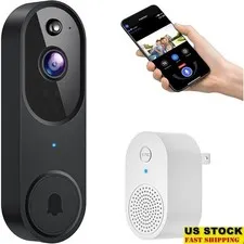 Smart Wi-Fi Doorbell Camera 2-Way Audio Night Vision Motion Detection Security
