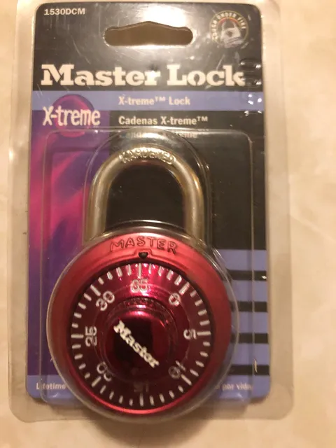 Master Lock 1530DCM Combination Lock Brand New Sealed Red Combo Anti-Shim