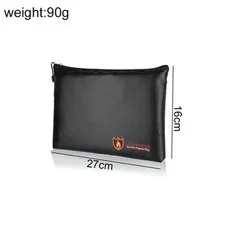 Portable Fireproof & Waterproof Document Envelope File Folder Cash Pouch Firepro