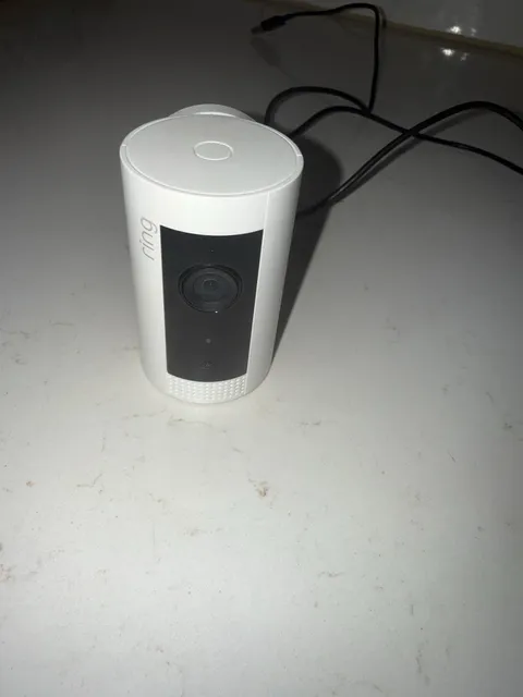 Ring Stick Up Indoor/Outdoor 1080p Wired Security Camera - White